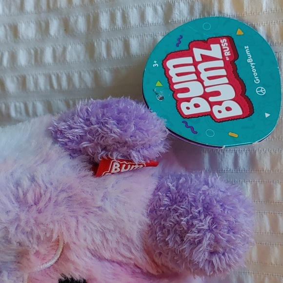 NWT BumBumz Petra The Peace Sign Plush Toy 7.5" Tie Dye GroovyBunz - Picture 4 of 8